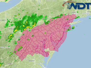 Severe Thunderstorm Watch for Portions of the Mid Atlantic