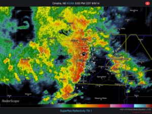 Thunderstorms Approaching the Omaha Area