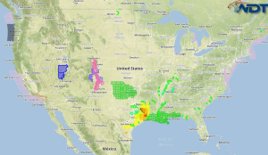 National Weather Summary for Monday, April 27, 2015