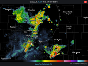 Storms Approaching Chicago Area