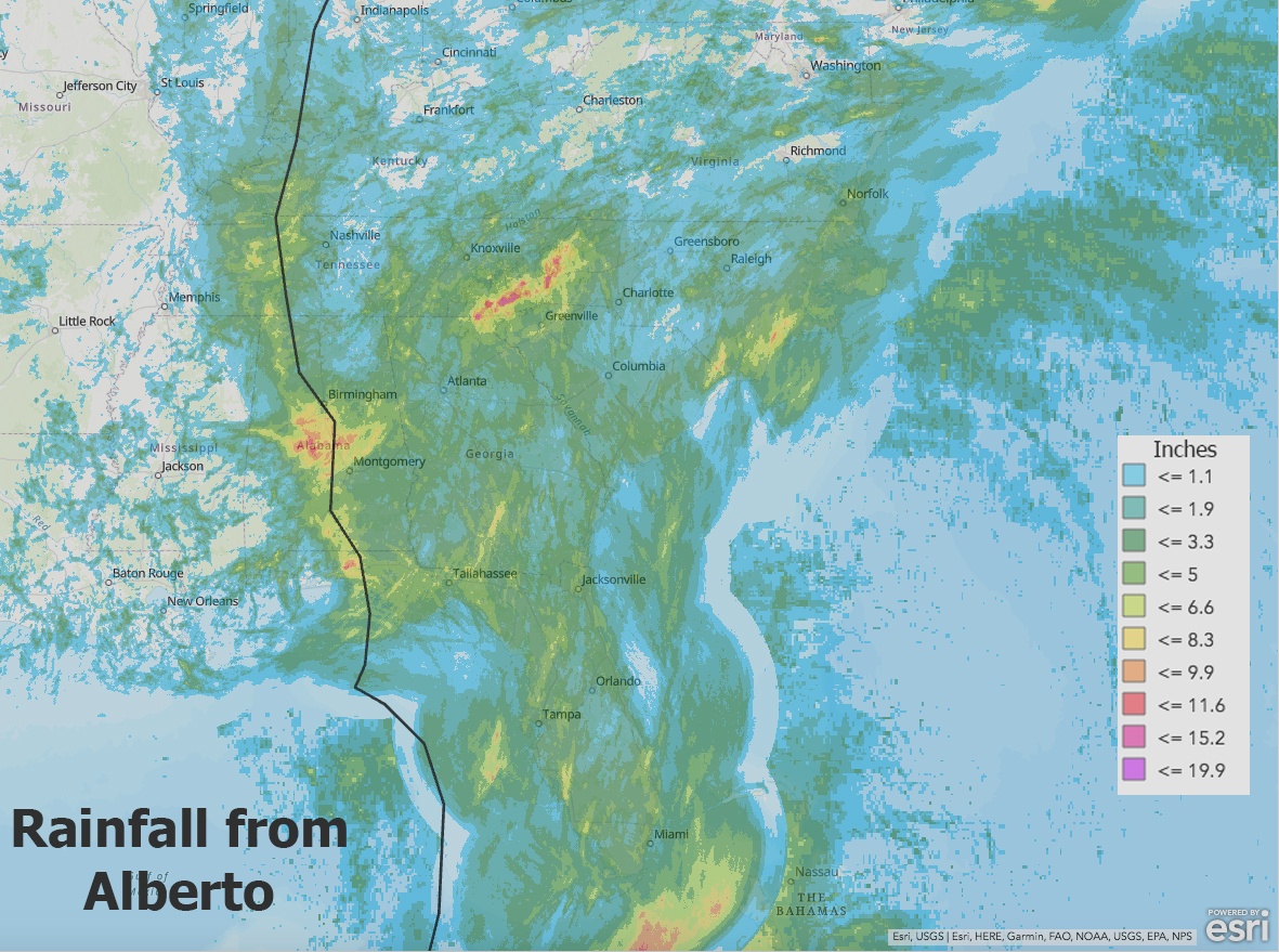 Alberto Rainfall Using GIS