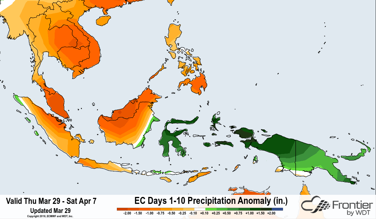 ECMWF 10 Day Precip Anomaly