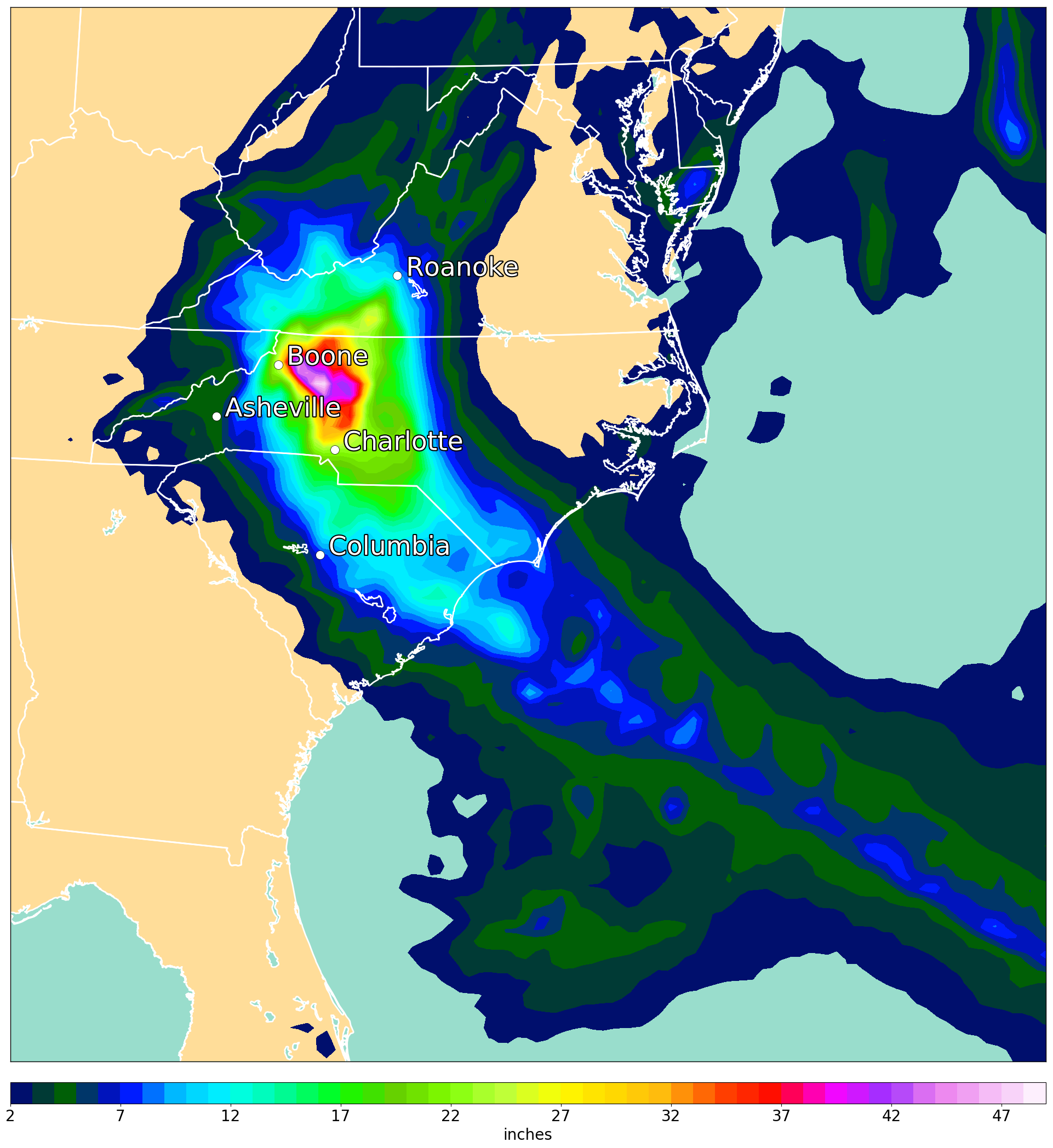 Rainfall Forecast Valid on Sept 20th