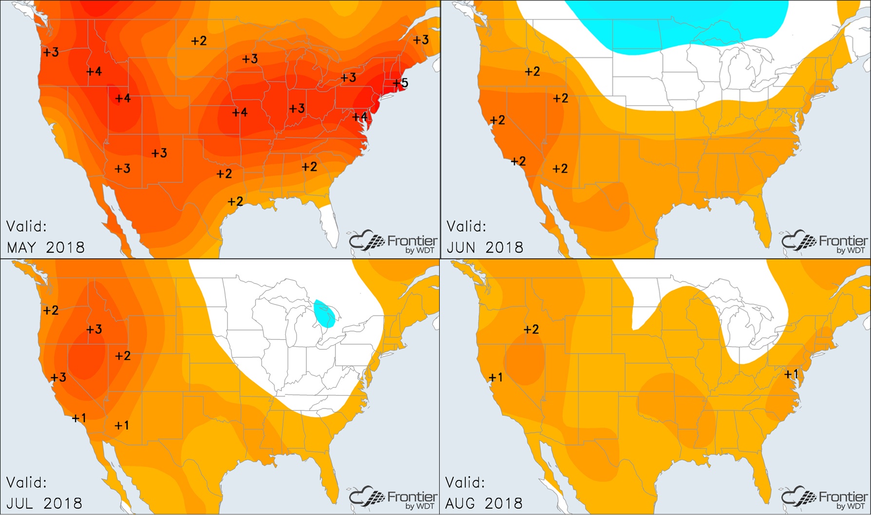 Frontier Summer Temperature Anomalies