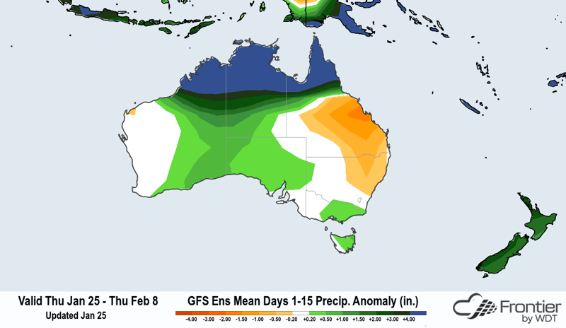 Frontier GFS Ens Mean 15-Day Precip Anomaly