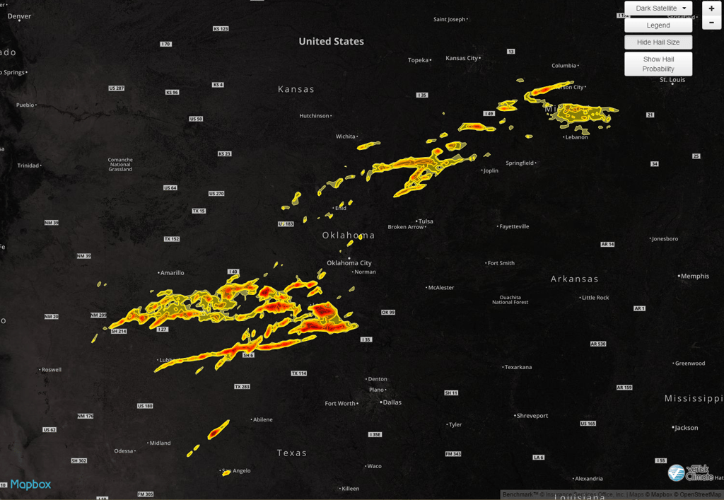 Hail Map 4/10/2016