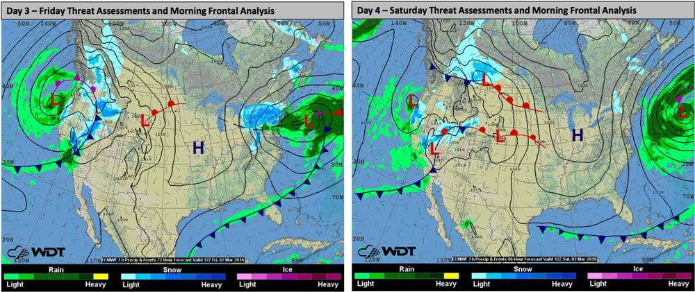 Low Pressure System off the East Coast in Early March 2018