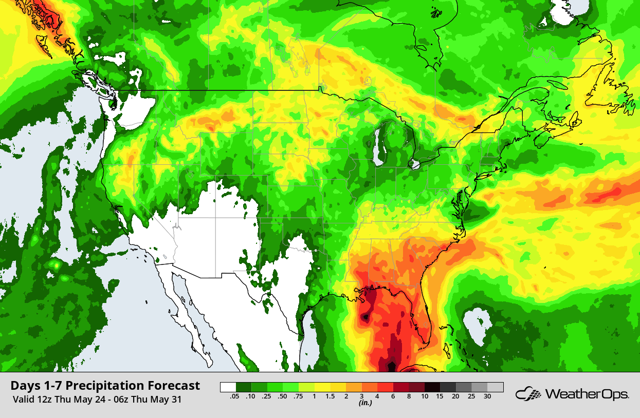 Precipitation Forecast for the Next 7 Days