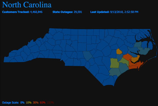 North Carolina Power Outages