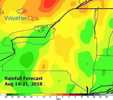 WeatherOps Forecast for Aug 14-21, 2018