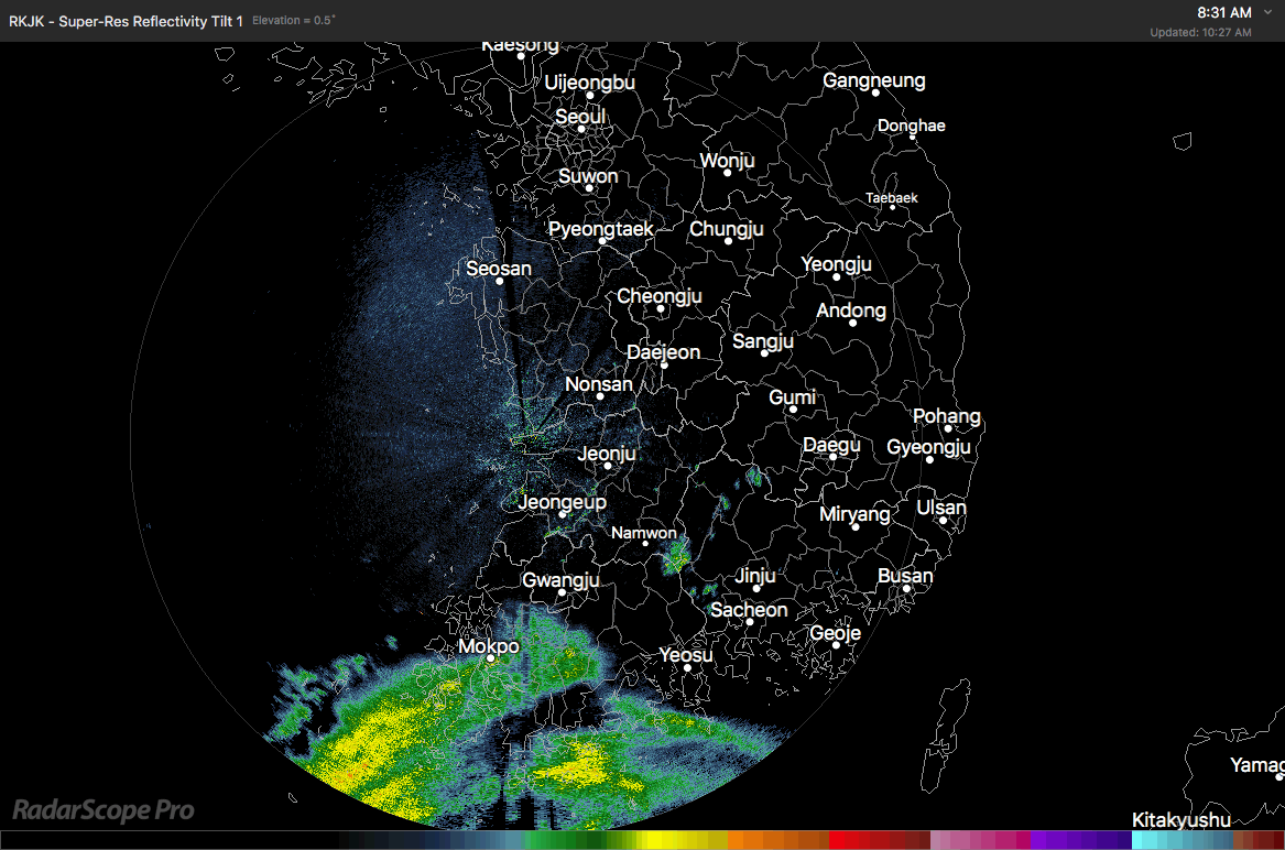 Korean Radar on RadarScope