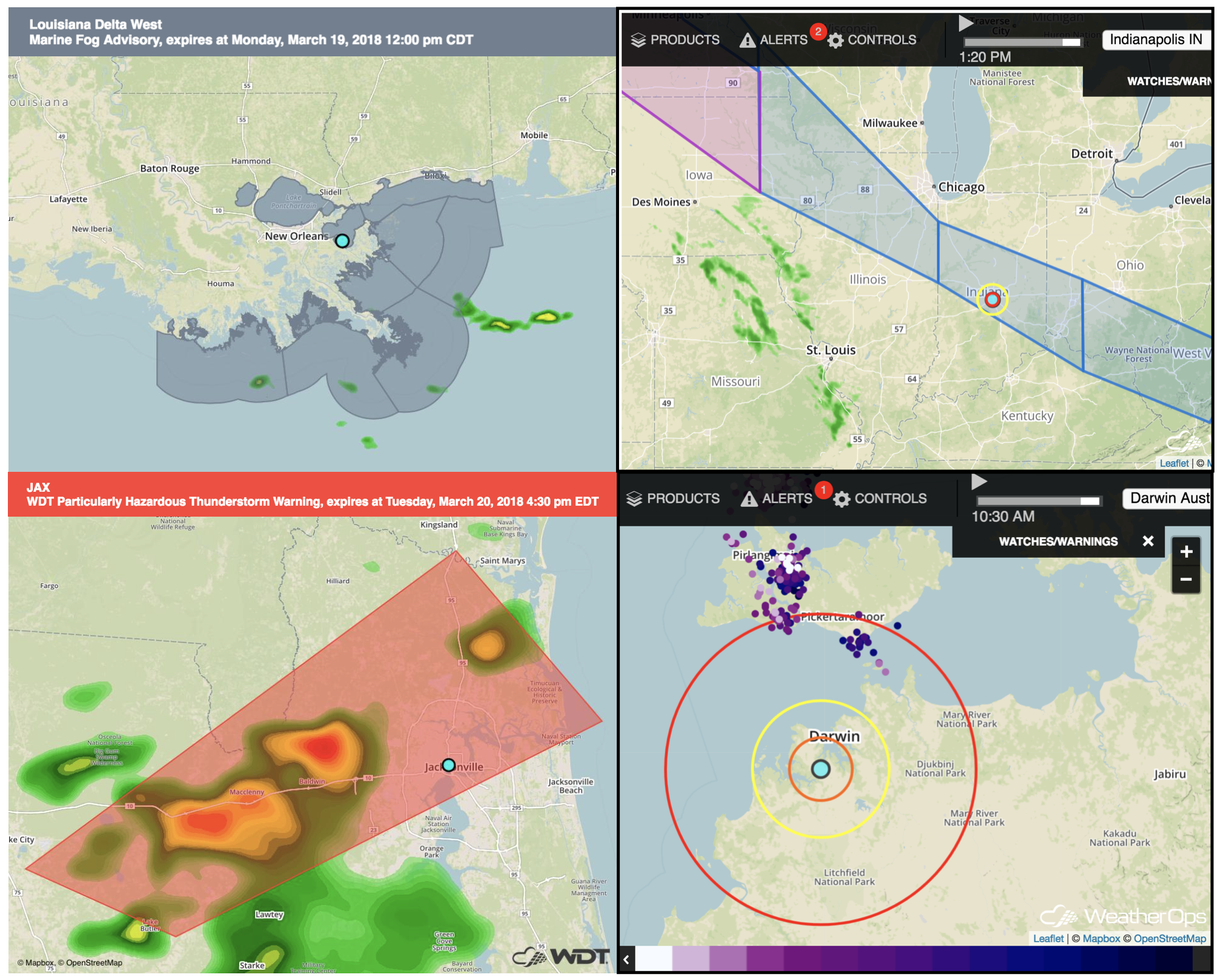 WeatherOps Alerts in Commander