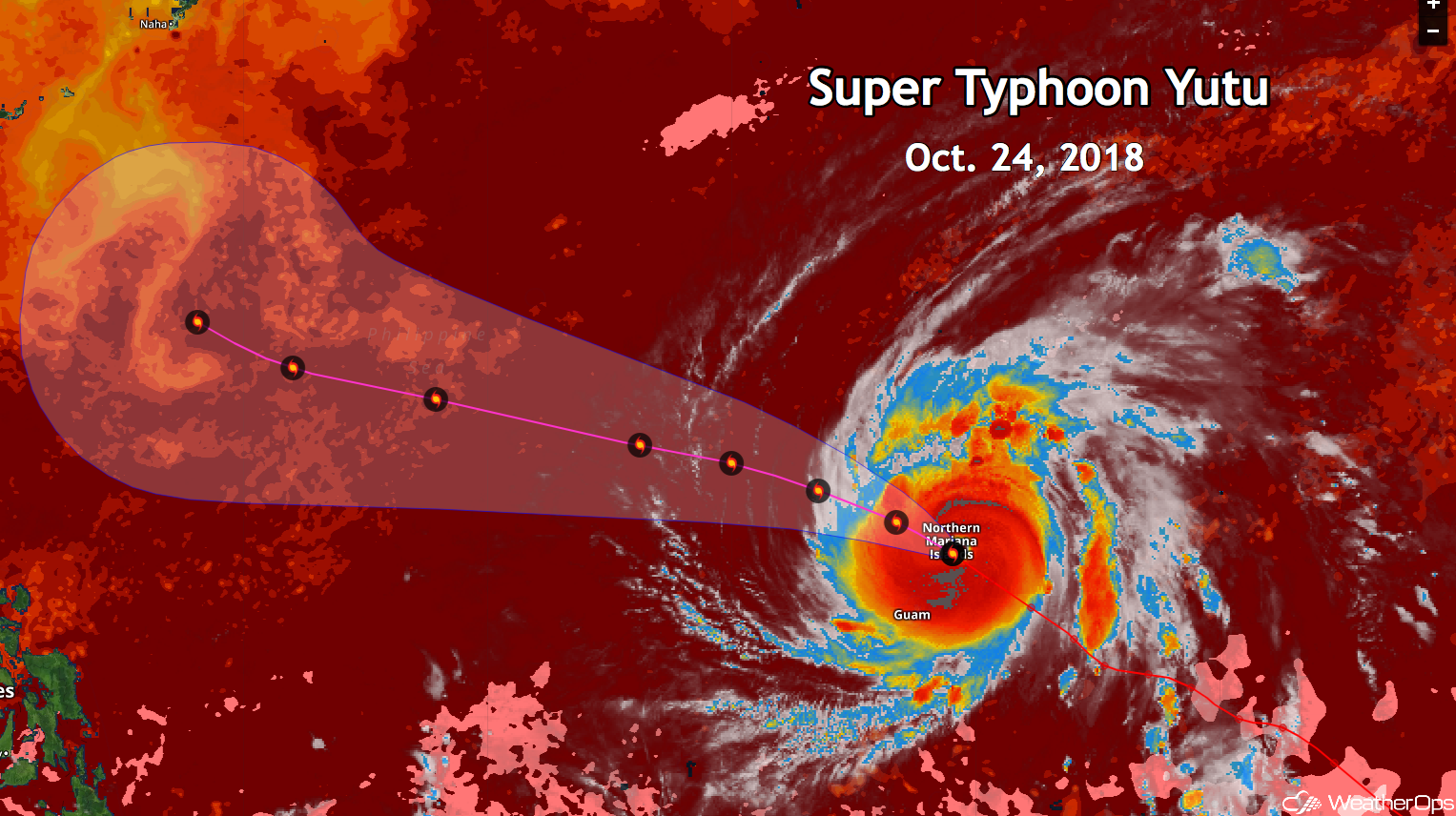 WeatherOps Forecast of Typhoon Yutu