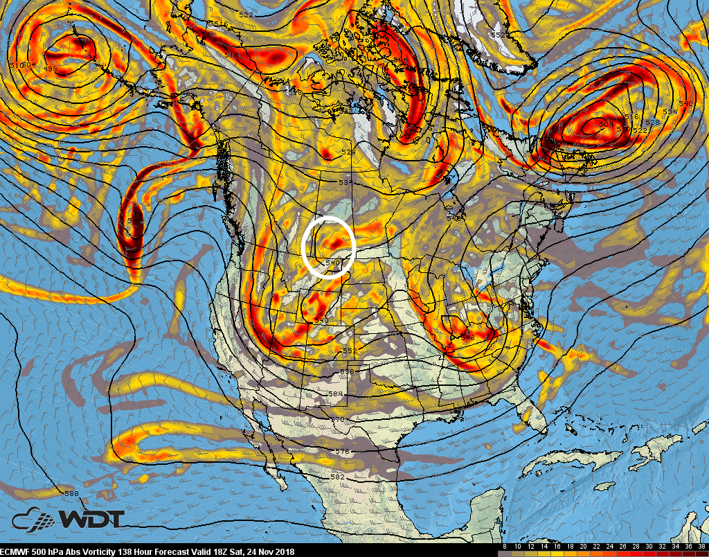 Example of Alberta Clipper on Upper Air Chart