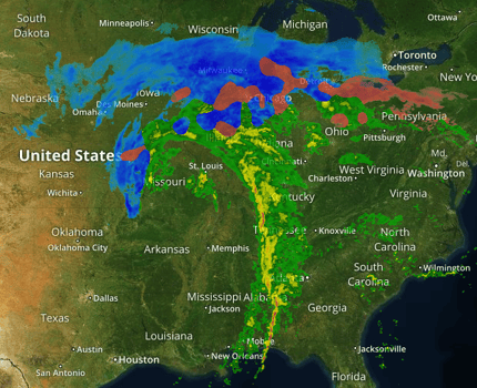 Dec. 28, 2015 National precipitation-typed reflectivity mosaic