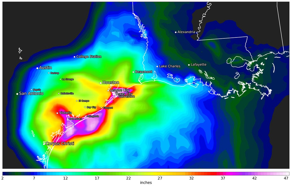 Forecast 7 Day Precipitation Totals 8/25/17