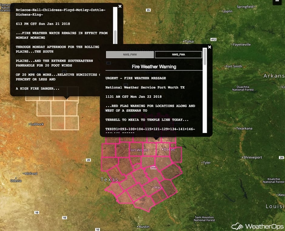 Fire Weather Watch & Warning