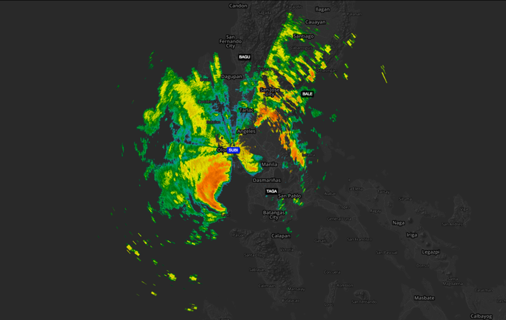 Typhoon NONA near Manilla