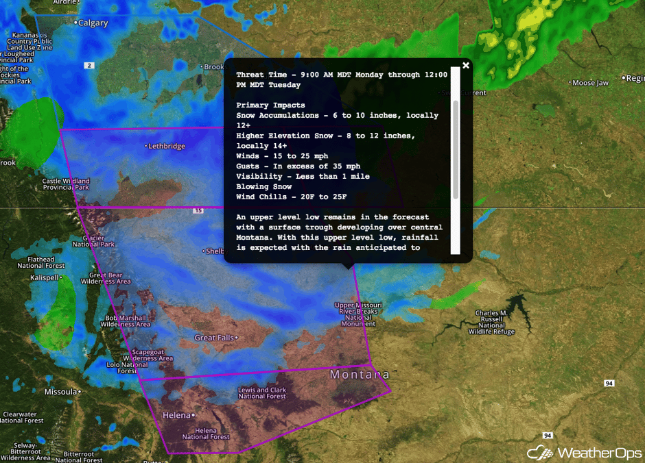 Hazardous Winter Warning - October 2, 2017