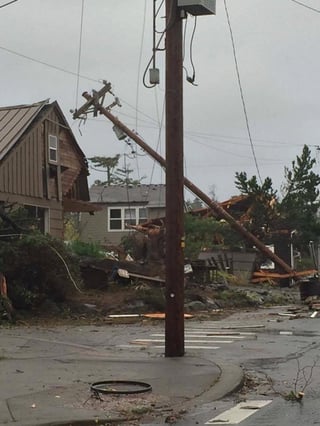 Damage to homes in Oregon