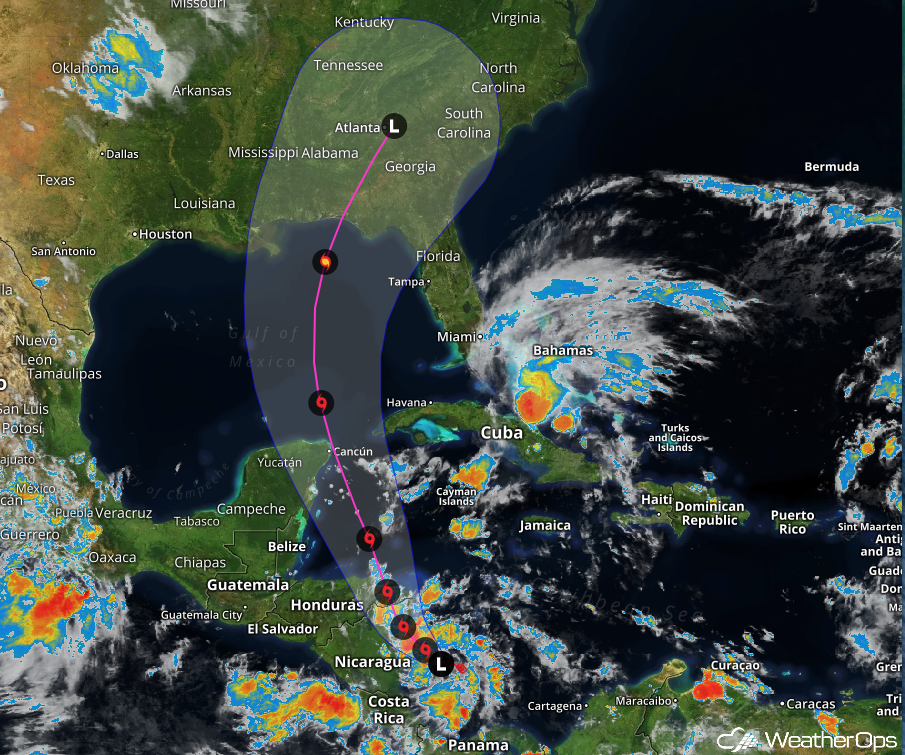 TD 16 Forecast Path - October 4, 2017