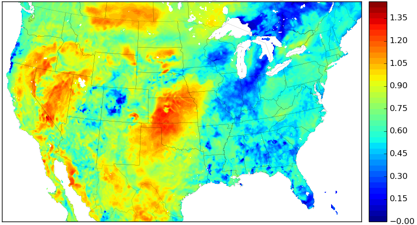 WRF Potential Evapotranspiration