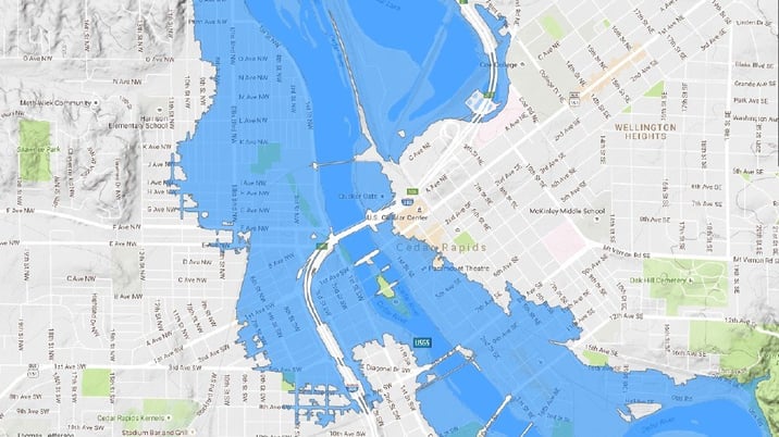 Cedar Rapids Evacuation Zone