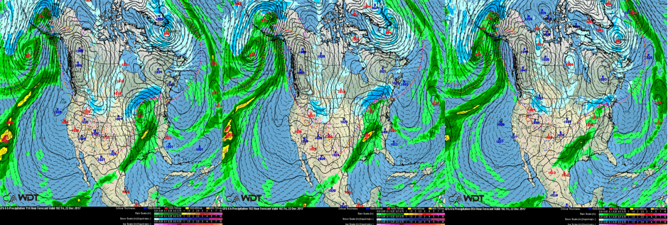 GFS Model Comparison for Friday, December 22, 2017 1pm CST