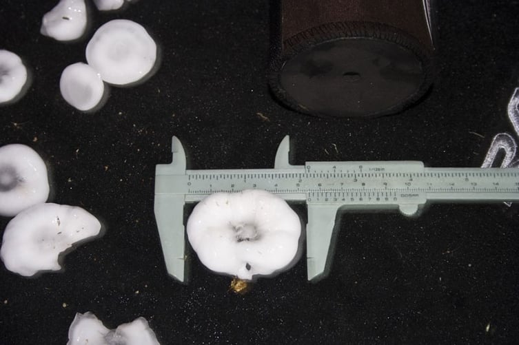 Caliper Measuring Hail