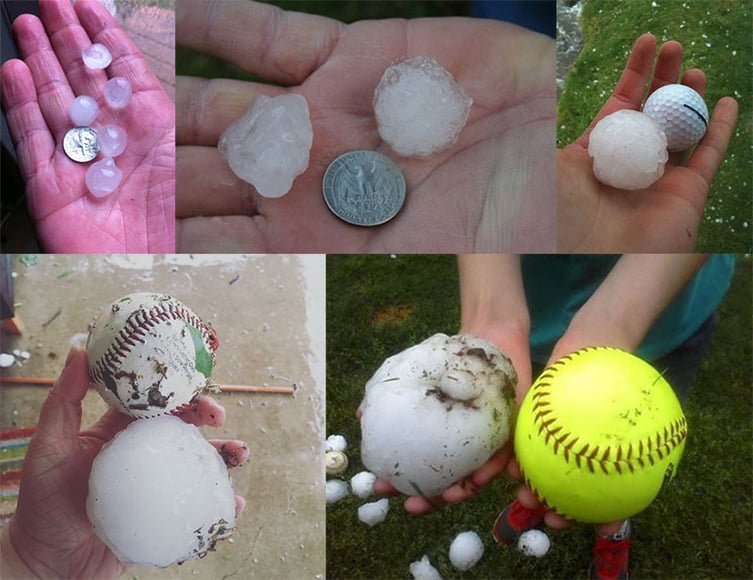 Hail of Various Sizes