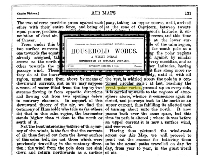 Polar Vortex in Household Words 1853