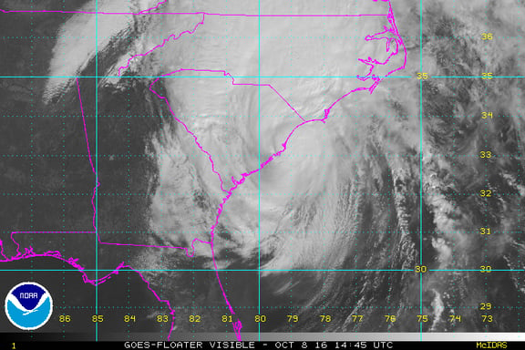 Visible Satellite Image of Matthew