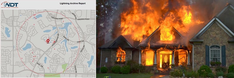 House Struck by Lightning