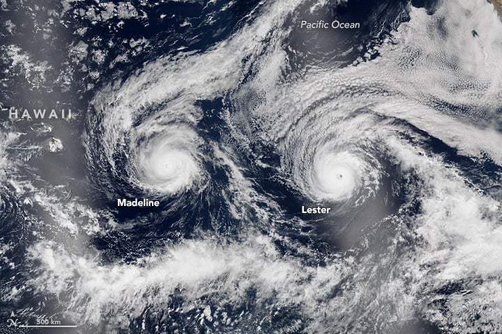 Hurricanes Madeleine and Lester