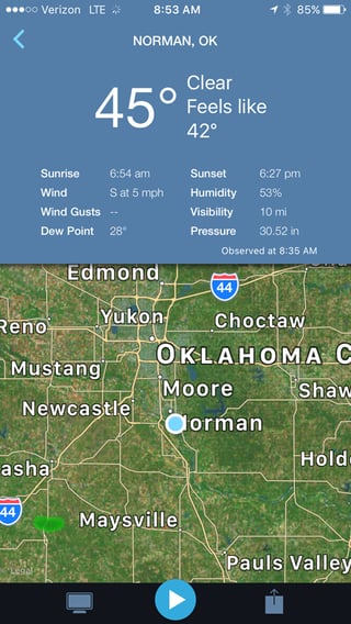 Running Weather Observations