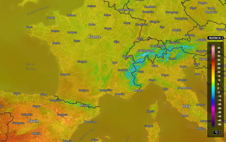 European 1 hour Temperature Analysis