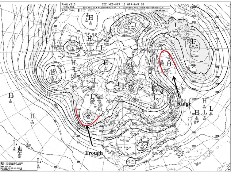 500 mb Map