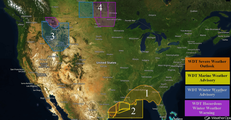 US Hazards Monday, December 5, 2016