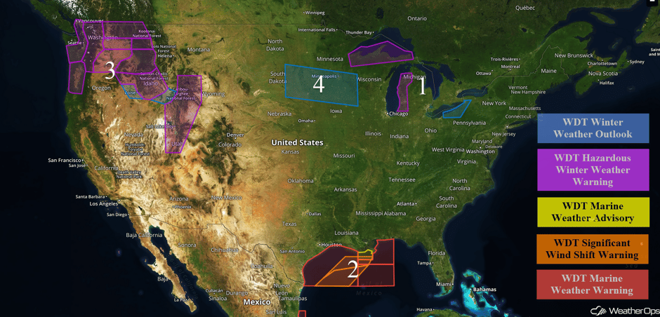 US Hazards for Thursday, December 8, 2016