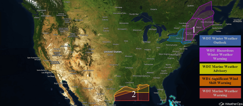 US Hazards for Thursday, December 29, 2016
