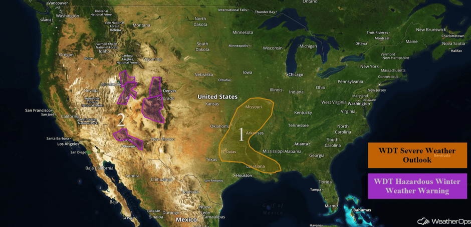US Hazards for Monday, February 27, 2017