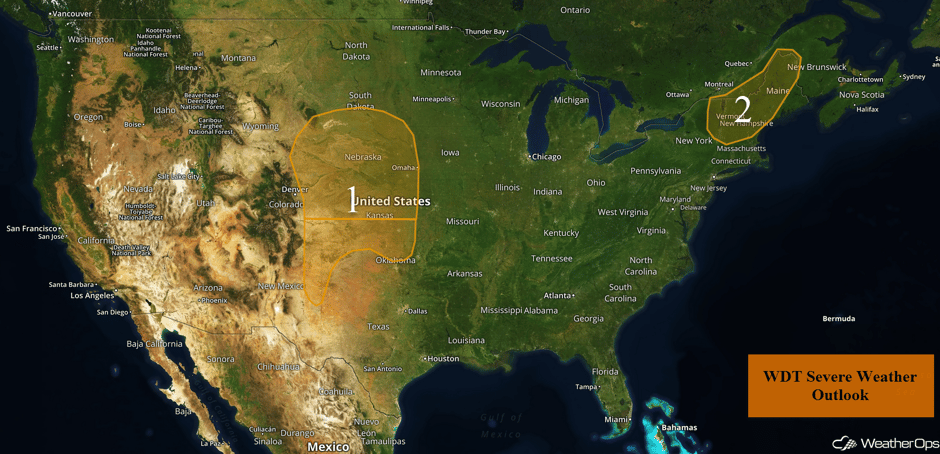 US Hazards for Tuesday, August 15, 2017