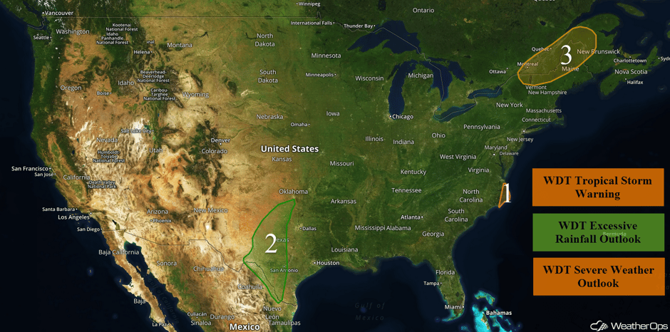 US Hazards for Wednesday, September 27, 2017