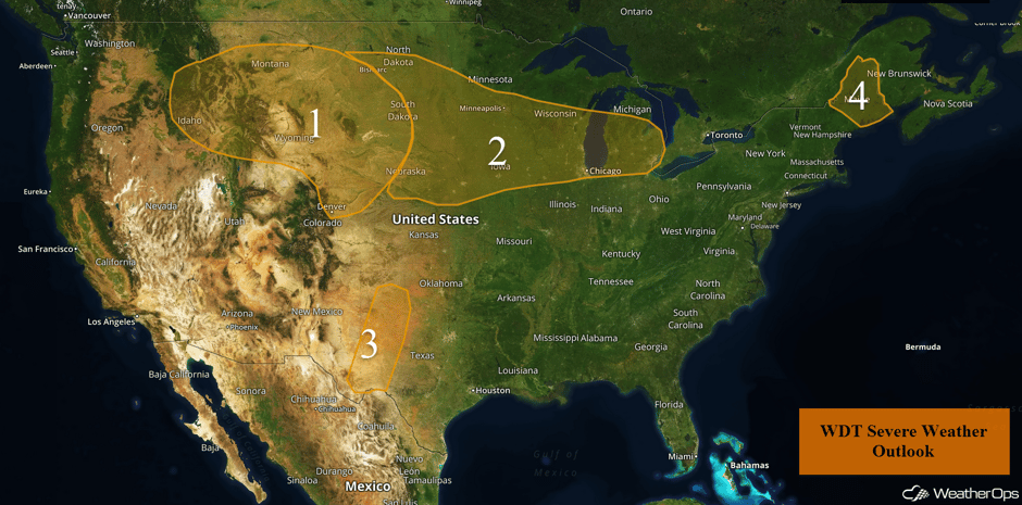 US Hazards for Monday, June 12, 2017