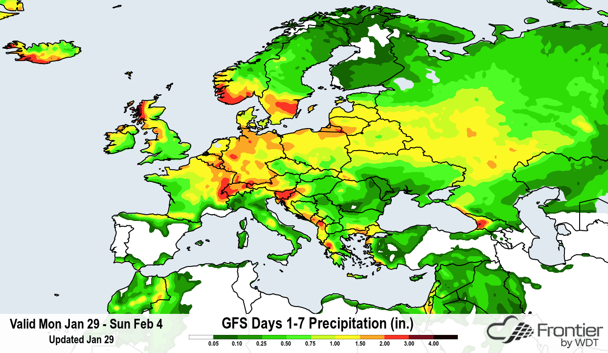 Frontier GFS Days 107 Precipitation Forecast