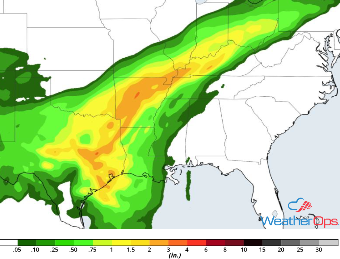 Rainfall Accumulation for Wednesday, October 31, 2018