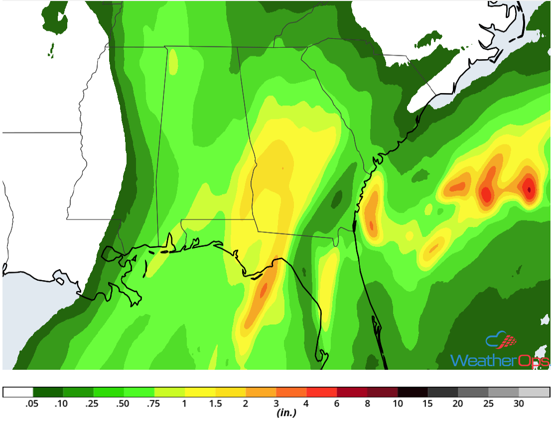 Rainfall Accumulation for Monday, November 12, 2018