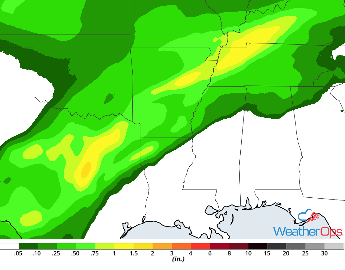 Rainfall Accumulation for Sunday, October 14, 2018