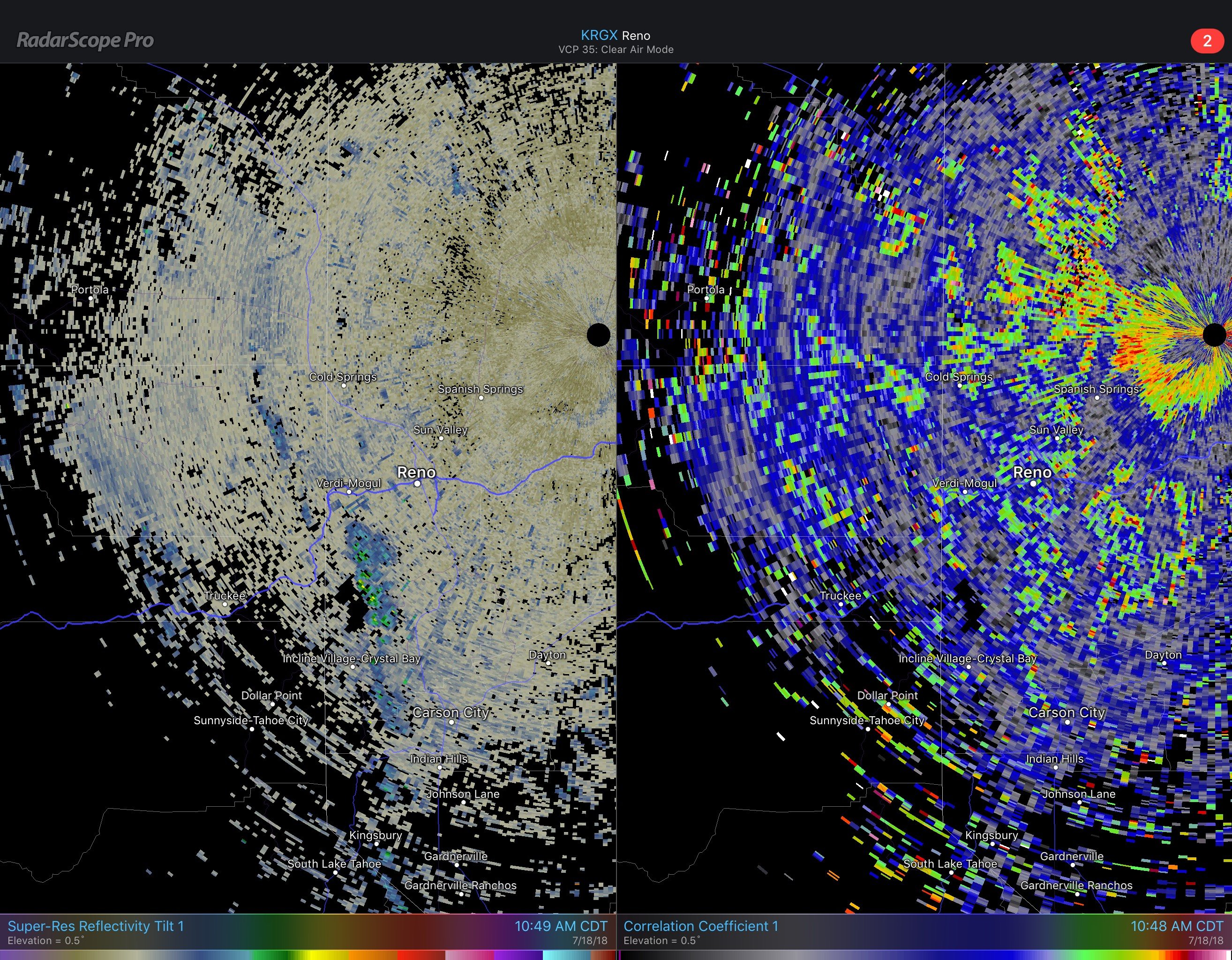 Smoke Plume Reflectivity and Correlation Coefficient