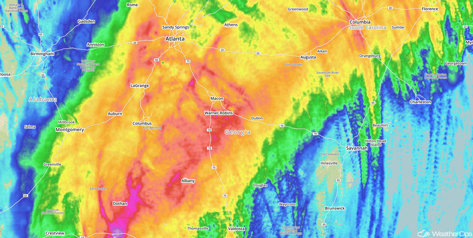 Georgia Rainfall Totals